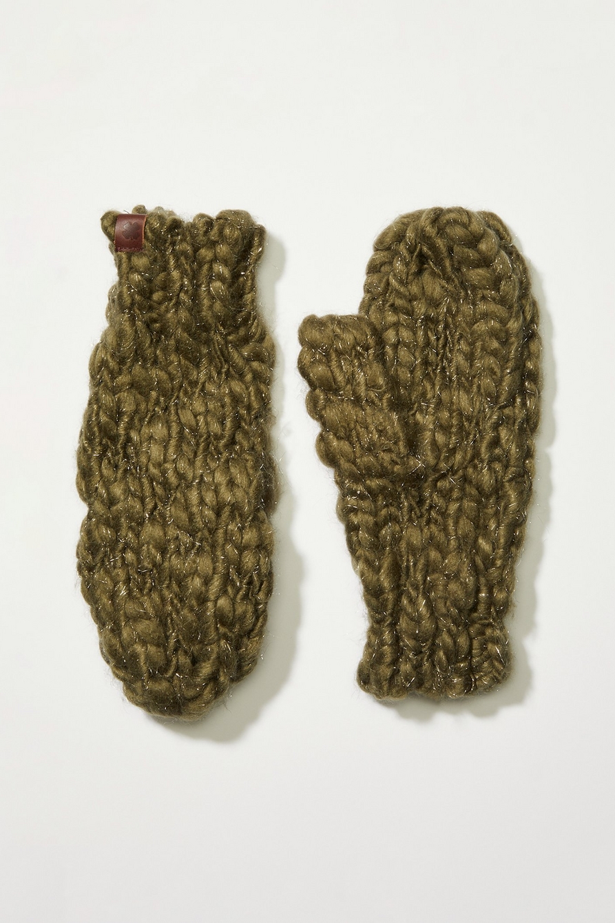 cozy knit mittens